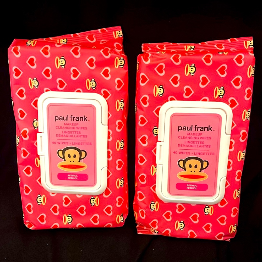 2 PACKS

Paul Frank Makeup Remover Wipes - 

Pink - RETINOL MAKEUP REMOVER WIPES